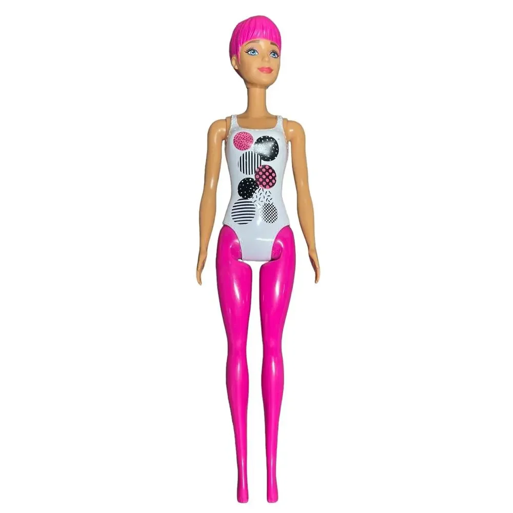 Barbie Lot of 2 Pink Hair Fashion Dolls Girl 2015 2019 Mattel Modern Fashionista